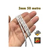 izmir Bitpazarı 3mm 50 metre ipek halat , iskota halat , Salıncak ipi , Bağlama ipi - Hamak ipi
