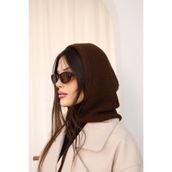 Jack Ferrero Acı Kahverengi Triko Örgü Balaclava Bere, Unisex, Standart Beden