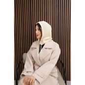 Jack Ferrero Krem Triko Örgü Balaclava Bere, Unisex, Standart Beden