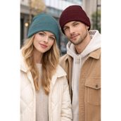 Jack Ferrero Unisex Katlamalı 2 Adet Bere Seti, Bordo-Yeşil, M Beden