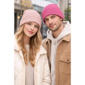 Jack Ferrero Unisex Katlamalı 2 Adet Bere Seti, Pembe, M Beden