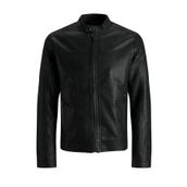 Jack & Jones 12182461 Erkek Siyah Deri Ceket