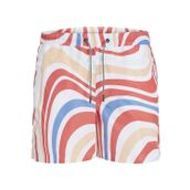 JACK & JONES Erkek JPSTFIJI JJSWIM AOP SS24 LY SN Deniz Şortu Beyaz S