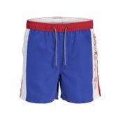 JACK & JONES Erkek JPSTFIJI JJSWIM COLORBLOCKING LY Deniz Şortu Mavi M