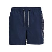 JACK & JONES Erkek JPSTFIJI JJSWIM DOUBLE LOGO SN LY Deniz Şortu Lacivert S