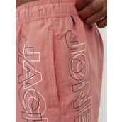 JACK & JONES Erkek JPSTFIJI JJSWIM DOUBLE LOGO SN LY Deniz Şortu Pembe M