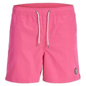 JACK & JONES Erkek JPSTMALTA JJSWIM MAGIC SS24 LY Deniz Şortu Fuşya S