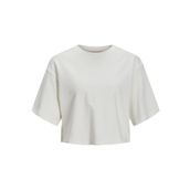 Jack & Jones Jxlinie SS Loose Crop Tee SWT Vanilya Rengi Kadın T-shirt