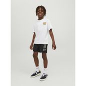 Jack & Jones Logo Baskılı Deniz Şortu- Fiji - Siyah - 152 cm