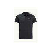 Jack Wolfskin Essential Siyah Erkek Polo T-Shirt
