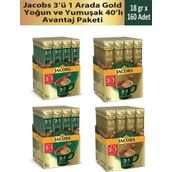Jacobs 3’ü 1 Arada Gold Yoğun ve Yumuşak 40'lı Avantaj Paketi