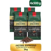Jacobs 500 gr Cafe Espresso Çekirdek Kahve (4 adet)