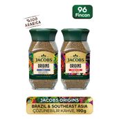 Jacobs 95 gr Origins Brazil + 95 gr Southeast Asia Çözüneblir Kahve