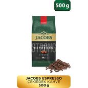 Jacobs Café Espresso Çekirdek Kahve 500 Gram Güçlü Lezzetli Aroma ile Taze Kahve