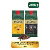 Jacobs Çekirdek Kahve Tanışma Paketi (Café Espresso 500 Gr + Café Crema 500 Gr)