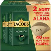 Jacobs Monarch Filtre Kahve 2 X 250gr (40 Adet Filtre Kağıdı Hediyeli)