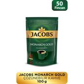 Jacobs Monarch Gold 100 gr Granül Kahve – Yumuşak İçimli Arabica, Espresso ve Filtre Kahve İçin Uygun
