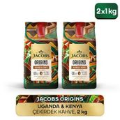 Jacobs Origins Uganda & Kenya Çekirdek Kahve 1 kg x 2 Adet