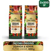Jacobs Origins Uganda & Kenya Filtre Kahve 200GR x 2 Adet - 200 gr