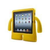 Jacquen Apple iPad Mini 5 Figürlü Silikon Çocuk Tablet Standlı Kılıf - Sarı