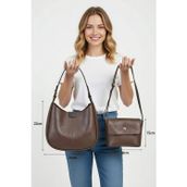 Jacquline CLIM592-1C Kahverengi Kadın İkili Omuz Çantası