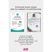 Jaju Baby Çift Taraflı Puset Örtüsü Örgü ve Gold Micky Kumaş - Beyaz