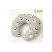 Jaju Baby Gri Panda Desenli %100 Pamuk Emzirme Yastığı - Ergonomik Destek + Yıkanabilir Kılıf