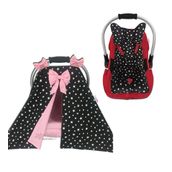 Jaju Baby Siyah Yıldızlı Puset Örtüsü Çarşaf ve Puset Minderi 3'lü Set