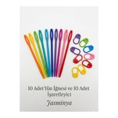 Jasminya 10 Adet Plastik Yün İğnesi & 10 Adet İlmek İşaretleyici Seti