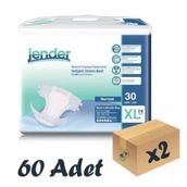 Jender Tekstil Yüzeyli Bel Bantlı Ekstra Large 60 Adet Hasta Bezi