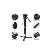 JieYang Monopod JY0518B Kırmızı Mandallı Kilit Sistemi