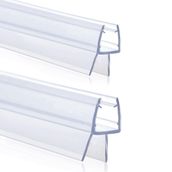 Jinxi Home Duş Kapı Alt Conta Şeritleri H Tipi 2PCS, 36 İnç Uzun Şeffaf PVC Conta Şeritleri 1/2 "(12mm) Kalın Çerçevesiz Cam Kapı, Su Sızıntısını Durdurmak İçin