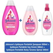 Johnson's Baby 500 ml Işıldayan Parlaklık Şampuan + 200 ml Saç Açıcı Sprey