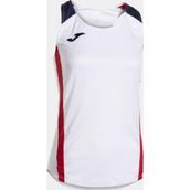 Joma 902521.206 Montreal Kadın Kolsuz Beyaz Kırmızı Spor Tişört