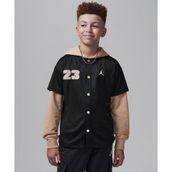 Jordan 95D542-023 Siyah Hooded Jumpman Baseball Pullover Çocuk Sweatshirt