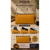Juliano 9.5 x 19 cm Sarı Özel Tasarım Fermuarlı Gözlük Kılıfı