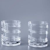 Jumbo Glory 2x250 ml Çizgili Viski Bardağı