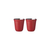 Jumbo Glory 7 Double Wall Kırmızı 2'li 160 ml Termo Çelik Fincan