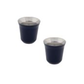 Jumbo Glory 7 Double Wall Lacivert 2'li 80 ml Termo Çelik Fincan