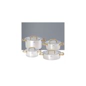 Jumbo Metalix Titanyum Gold 8 Parça Tencere Seti