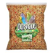Jungle 500 gr Plastik Poşet Sarı Darı-Aspir-Beyaz Darı-Keten Tohumu-Yulaf Muhabbet Kuşu Yemi