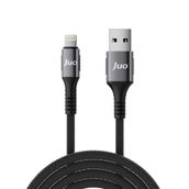 Juo 12W 2.4A USB-A to Lightning Apple iPhone iPad 1 mt Örgülü Hızlı Şarj ve Data Kablosu