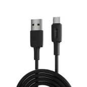 Juo 2 mt 12W Siyah USB-A to Type-C Silikon Hızlı Şarj ve Data Kablosu