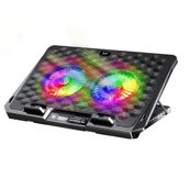 Juo 2200 RPM RGB Işıklı Gaming Çift Fan LED Laptop Soğutucu Stand