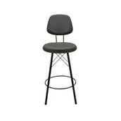 Just Home Soho Siyah 102,5x38x38 cm Metal Bar Taburesi