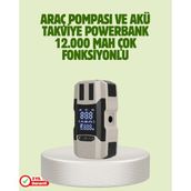 K-yonlineticaret Araç Akü Takviye Cihazı ve Lastik Şişirme Pompası 12.000 Mah - KY002K-6PWUN2
