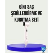 K-yonlineticaret Çok Fonksiyonlu 6 Başlıklı Saç Kurutma ve Şekillendirme Seti - KY002K-6PX4U4 - Çok Renkli