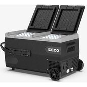 K95D 12/24VOLT 95 Litre Akülü/kablolu/çift Bölmeli Kompresörlü Tekerlekli Outdoor Oto Buzdolabı/dondurucu (Akü Dahil Değildir)
