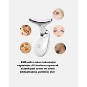 Kablosuz Şarjlı Yüz Sıkılaştırıcı Cihaz Ems Mikro Akım Anti-Aging Masaj Aleti - Ahşap