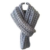 Kadın Atkı Yünlü El Örgüsü Mora Knit